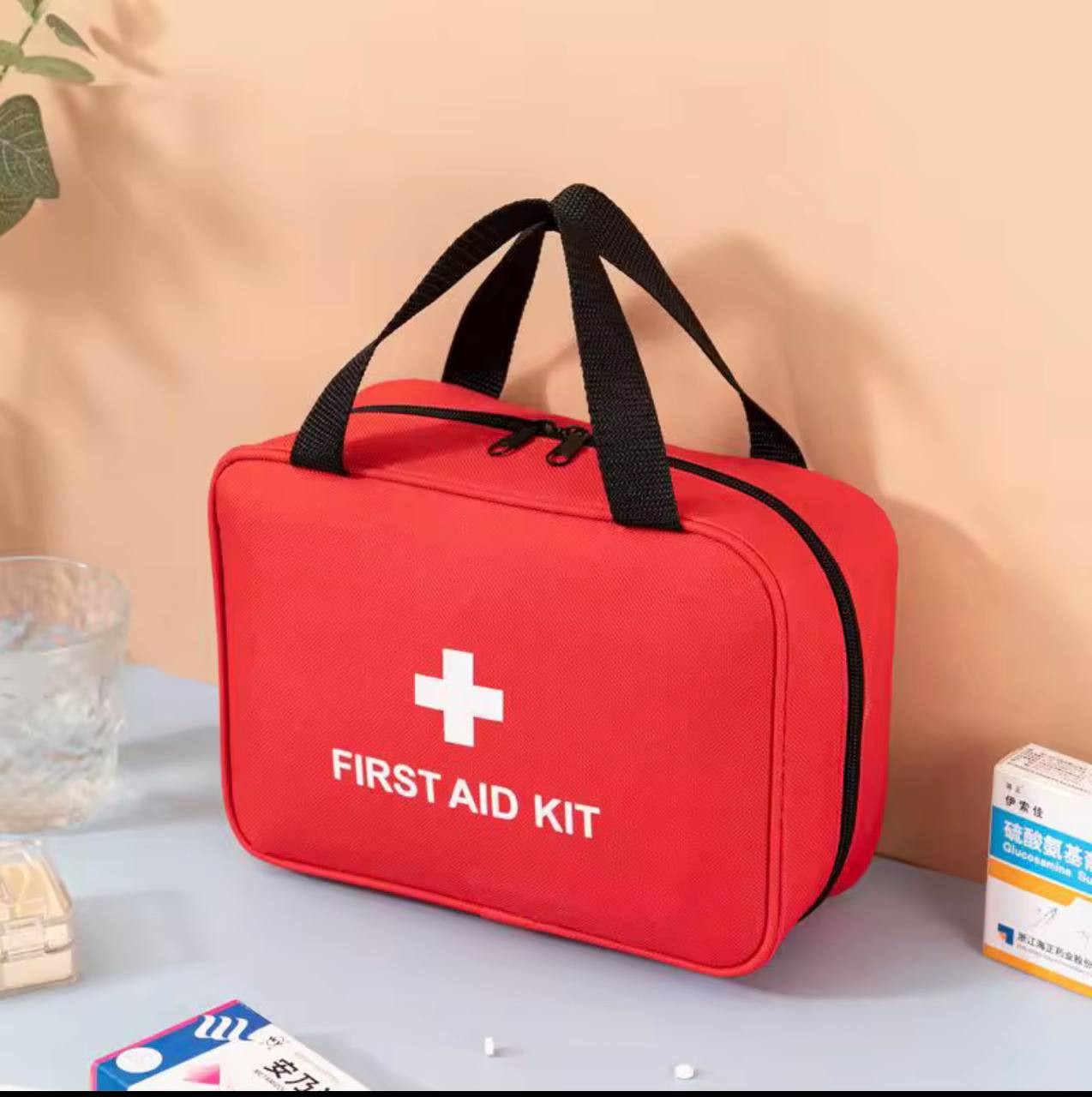 COMPACT MEDICAL POUCH  - FIRST AID KIT BAG FOR EMERGENCY, HOME & OUTDOOR ACTIVITIES (FIRST AID KIT BAG)