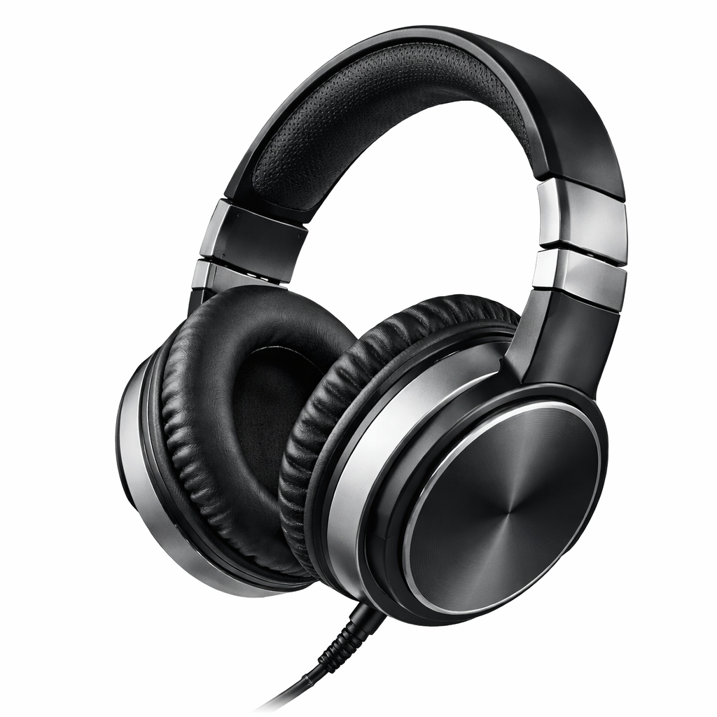 Wired Black-Gray Headphones